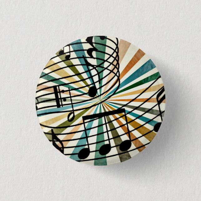 Bóton Redondo 2.54cm Música (Frente)