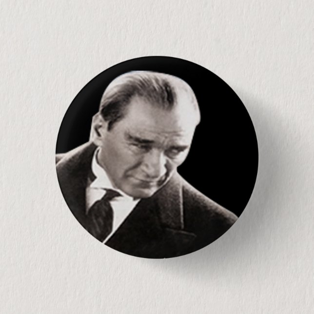 Bóton Redondo 2.54cm Mustafa Kemal Ataturk (Frente)