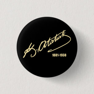 Bóton Redondo 2.54cm Mustafa Kemal Ataturk