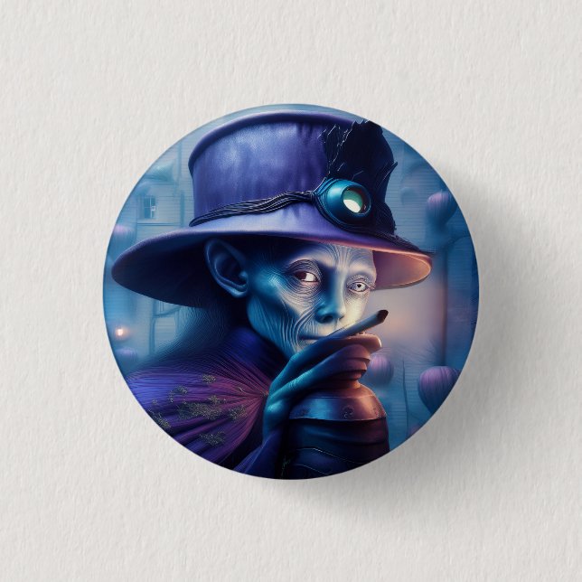 Bóton Redondo 2.54cm Mysterious Lady Pointing Finger At You (Frente)