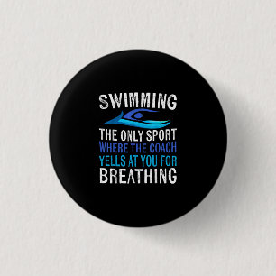 Bóton Redondo 2.54cm Nadar Apenas Esporte Onde O Treinador Swimmer Ofer