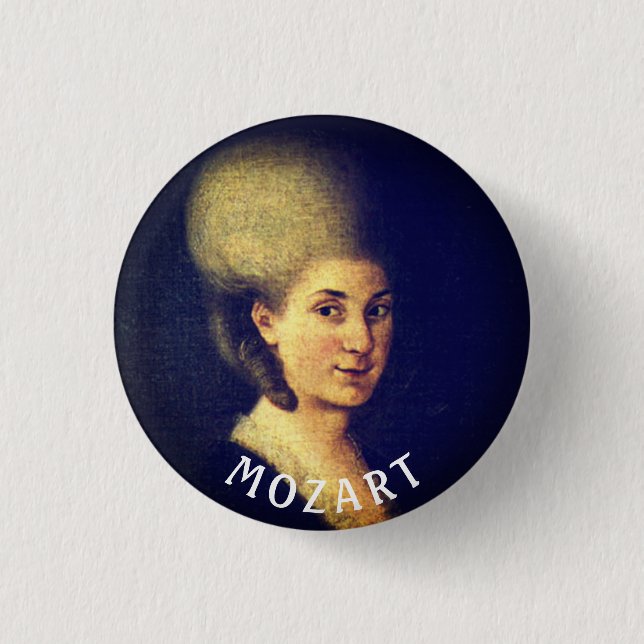 Bóton Redondo 2.54cm Nannerl Mozart (Frente)