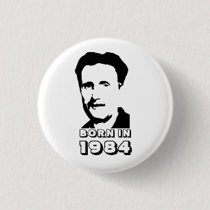 Bóton Redondo 2.54cm Nascer em 1984 (George Orwell)