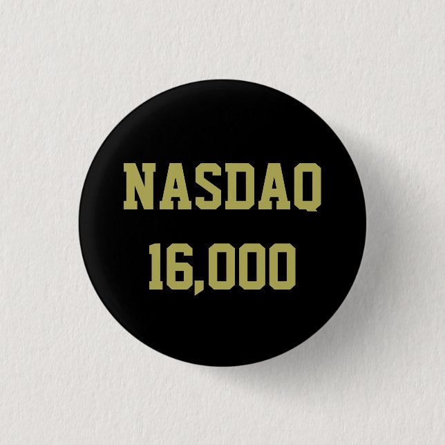 Bóton Redondo 2.54cm NASDAQ 16000 Celebração do mercado de ações (Frente)