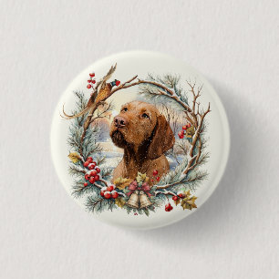 Bóton Redondo 2.54cm Natal Vizsla