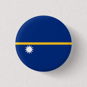 Bóton Redondo 2.54cm Nauruan Flag, Nauru