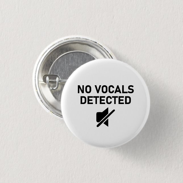 Bóton Redondo 2.54cm Nenhum Design de áudio mínimo detectado por vocais (Frente & Verso)