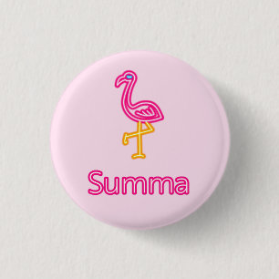 Bóton Redondo 2.54cm Neon Pink Flamingo Summa (Verão)