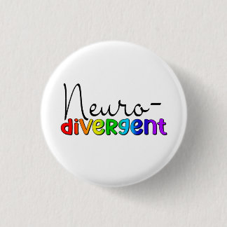Bóton Redondo 2.54cm Neurodivergente | Sensibilização para a neurodiver