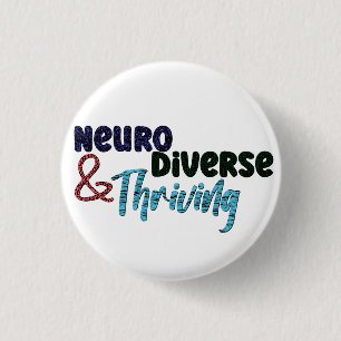 Bóton Redondo 2.54cm Neurodiversa e emocionante Neurodiversidade