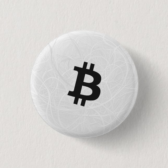 Bóton Redondo 2.54cm Neurônio Branco Bitcoin (Frente)