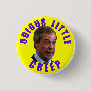 Bóton Redondo 2.54cm Nigel Farage, Mussolini do homem unthinking