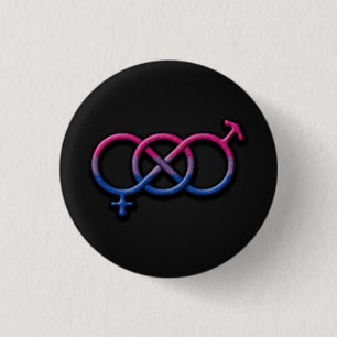 Bóton Redondo 2.54cm Nó bissexual do género do orgulho