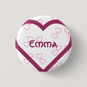 Bóton Redondo 2.54cm Nome de bebê personalizado crachá redondo de 3 cm