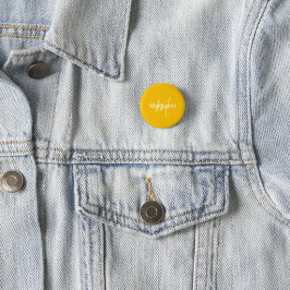 Bóton Redondo 2.54cm Nome personalizado amarelo moderno