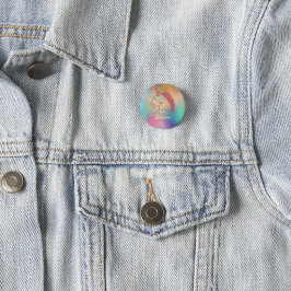 Bóton Redondo 2.54cm Nome Personalizado do Unicorn 3D Holográfico