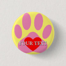 Nome Personalizado Pawprint do Cão Rosa