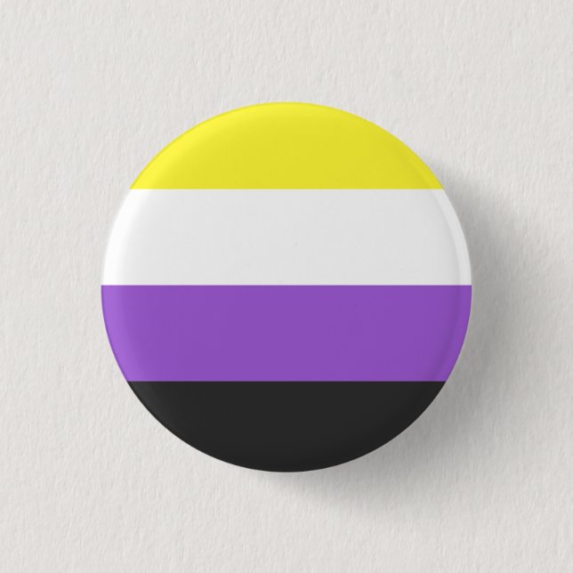 Bóton Redondo 2.54cm NonBinary Flag (Frente)