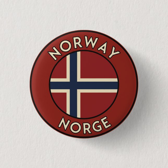 Bóton Redondo 2.54cm Norge Noruega (Frente)