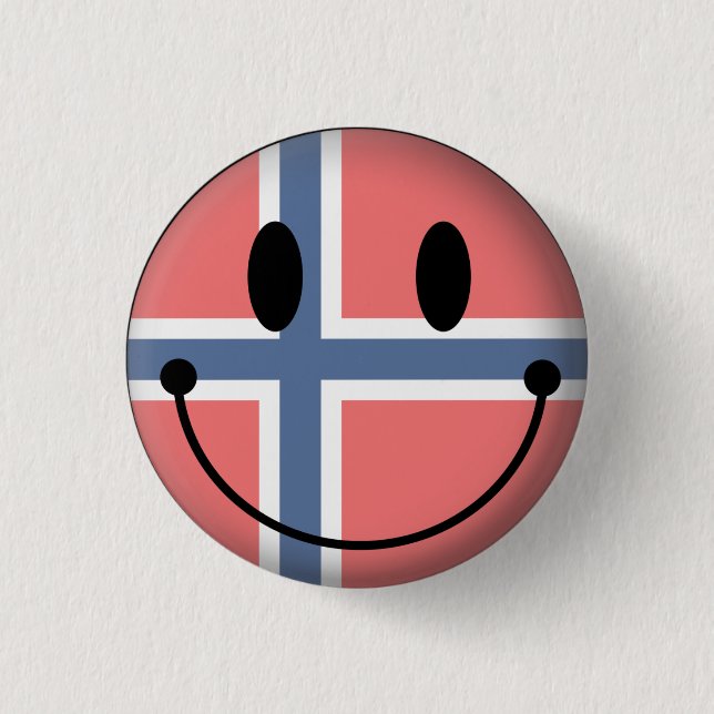 Bóton Redondo 2.54cm Noruega (Frente)