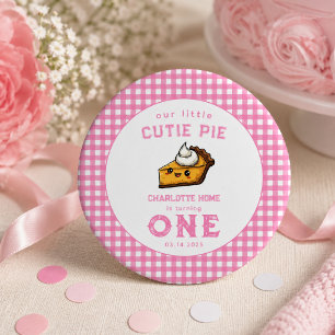 Bóton Redondo 2.54cm Nosso Pequeno Aniversário de 1 Ano do Dia do Pi Fo