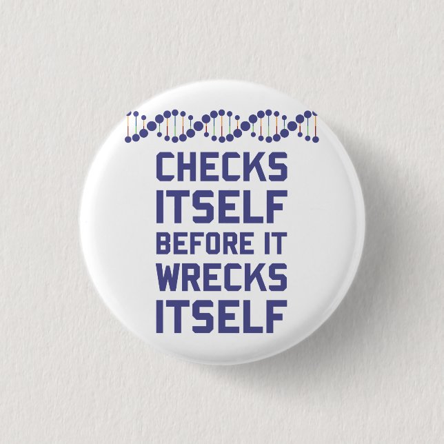 Bóton Redondo 2.54cm O ADN verifica-se antes que se destrua.  É a (Frente)