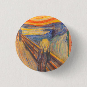Bóton Redondo 2.54cm O Gritar de Edvard Munch