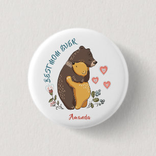 Bóton Redondo 2.54cm O melhor botão da mãe, presente do dia da mãe pers