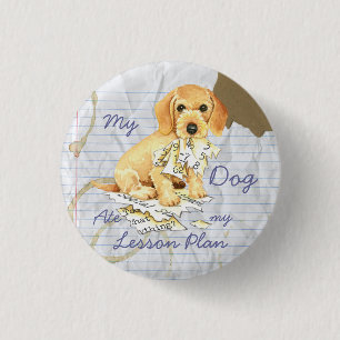 Bóton Redondo 2.54cm O Meu Dachshund Ate O Meu Plano De Lição