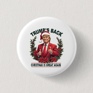 Bóton Redondo 2.54cm O Natal de Trump é Excelente de novo Papais noeis