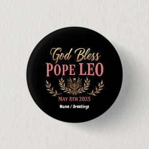 Bóton Redondo 2.54cm O Papa deus abençoe Leo Celebra Novo Papa 8 de mai
