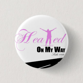 Bóton Redondo 2.54cm O rosa e o branco curaram em meu botão da maneira