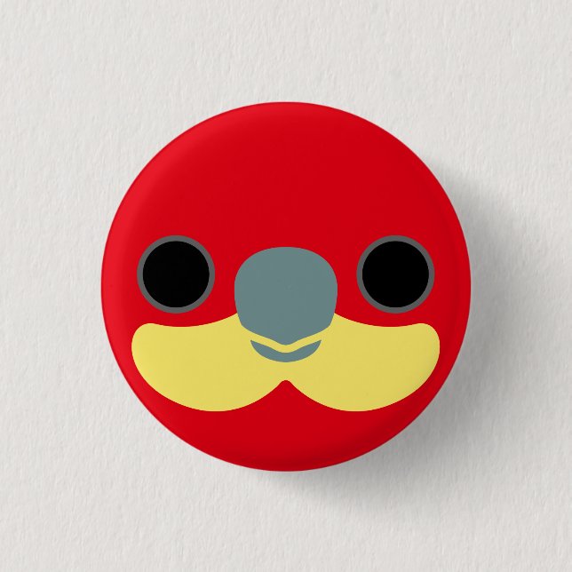 Bóton Redondo 2.54cm O rosto de uma rosella ocidental (Frente)