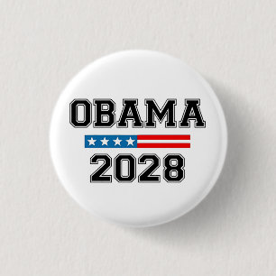 Bóton Redondo 2.54cm Obama 2028 Democracy Election USA
