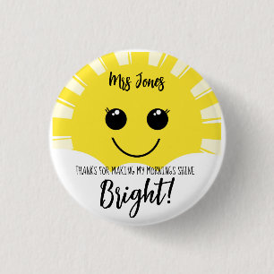 Bóton Redondo 2.54cm obrigado por tornar minha manhã brilhante