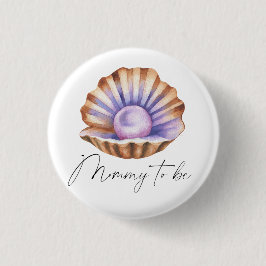 Bóton Redondo 2.54cm Ocean Little Pearl Under The Sea Baby Shower