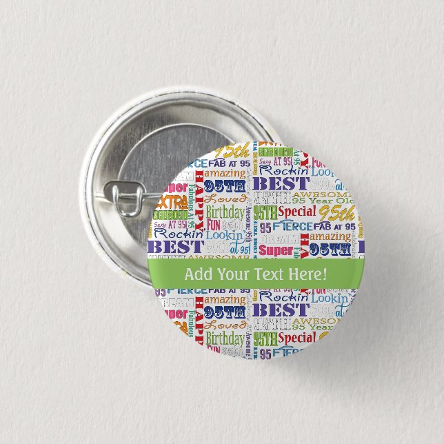 Bóton Redondo 2.54cm Ofertas De Festa de aniversário 95 Únicas E Especi (Frente & Verso)