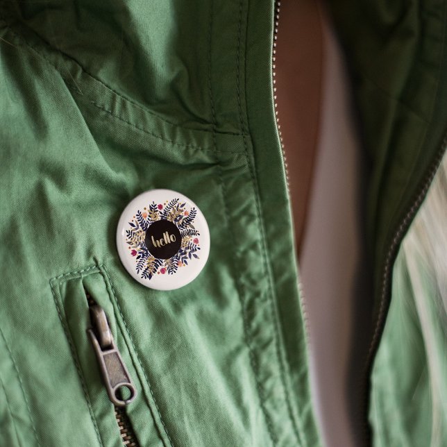 Bóton Redondo 2.54cm Olá outono (Criador carregado)