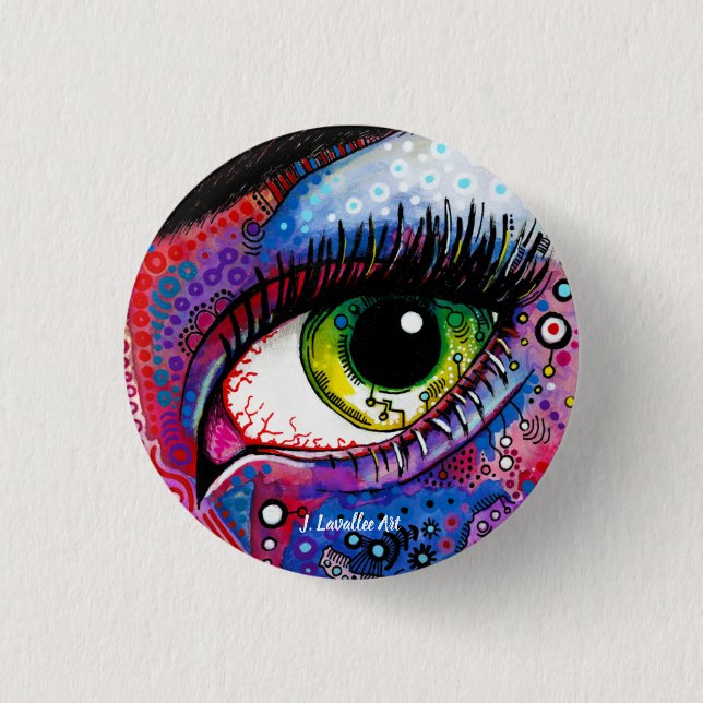 Bóton Redondo 2.54cm "Olhando " (Frente)
