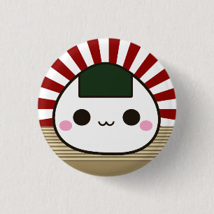 Bóton Redondo 2.54cm Onigiri feliz