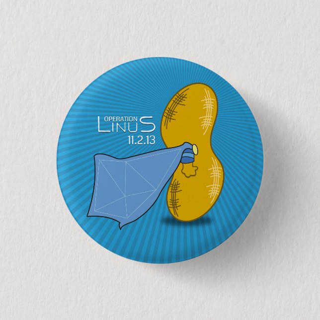 Bóton Redondo 2.54cm OP: Botão de Linus (Frente)