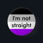 Bóton Redondo 2.54cm orgulho assexuado eu não sou pino reto<br><div class="desc">maneira simples e concisa de deixar pessoas saber</div>