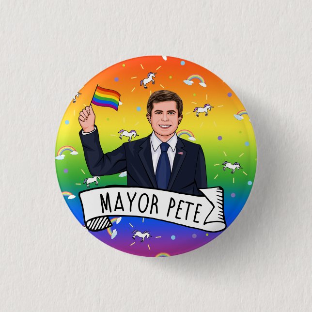 Bóton Redondo 2.54cm Orgulho do Prefeito Pete (Frente)