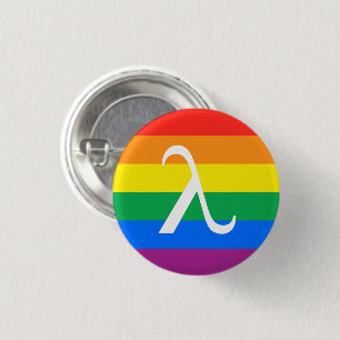 Bóton Redondo 2.54cm Orgulho e Ativismo Lambda LGBT
