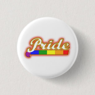 Bóton Redondo 2.54cm Orgulho Gay Glowing Pride