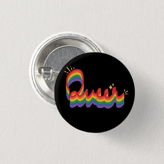 Bóton Redondo 2.54cm Orgulho LGBT+. Amor estranho. (Frente & Verso)