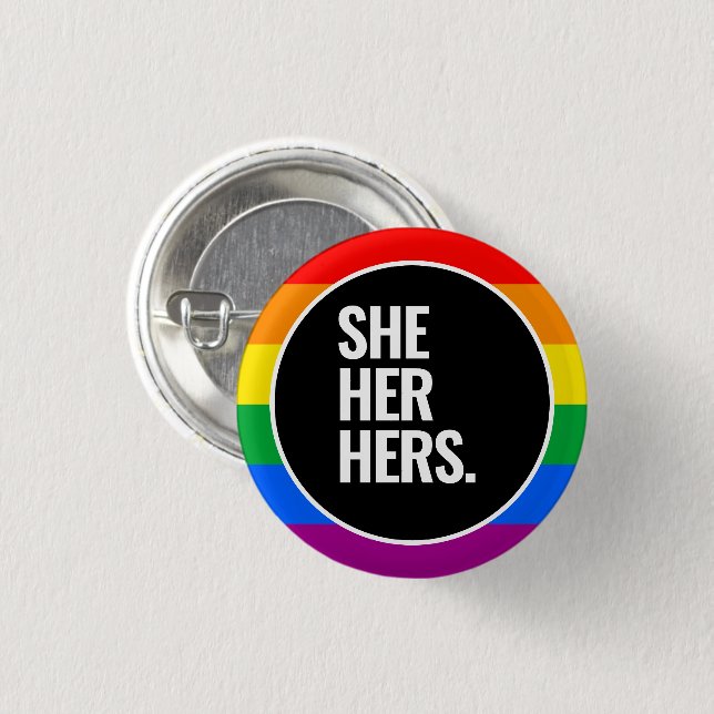 Bóton Redondo 2.54cm Orgulho LGBTQ+ (Frente & Verso)