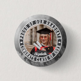 Bóton Redondo 2.54cm Orgulhoso de nosso Graduado Fotos de Formatura Ele