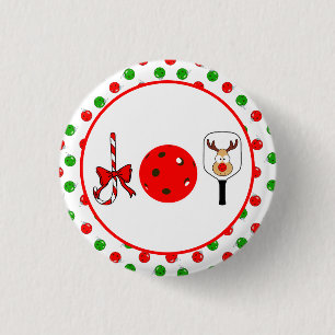 Bóton Redondo 2.54cm Ornações Vermelhos do Festa de Natal da Joy Pickle