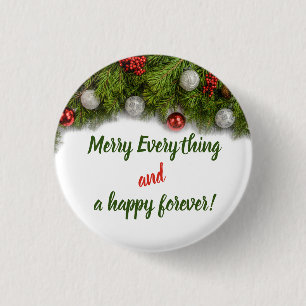 Bóton Redondo 2.54cm Ornamentos Positivos de Cotação de Natal Diverti